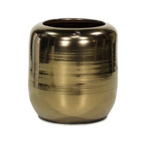 GLAZE Keramikgefäß, 38/36 cm, antik-gold**